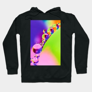 Colorful close up of oil drops in water Hoodie